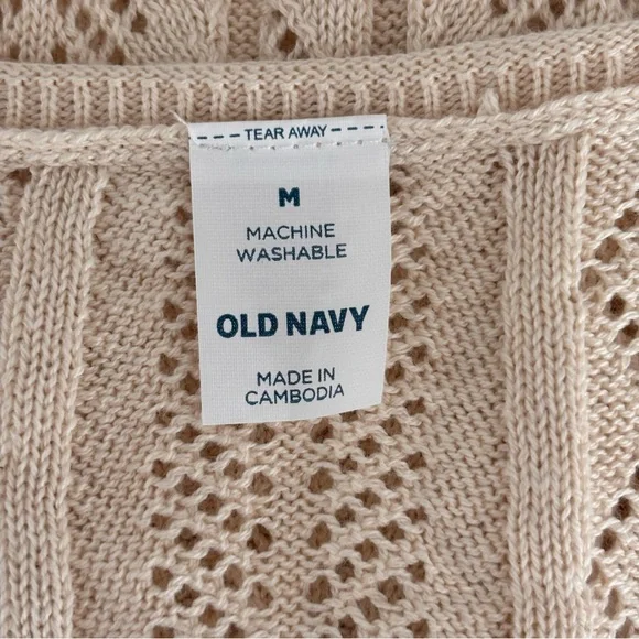 ☘️OLD NAVY Crochet Tie Vest Sz M NWT - Picture 5 of 10